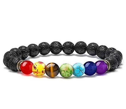 7 Chakra Healing Energy Bracelet for Men & Women – Natural Gemstone Beads with Lava Stone | Balances Mind, Body & Soul | Meditation & Yoga Jewelry