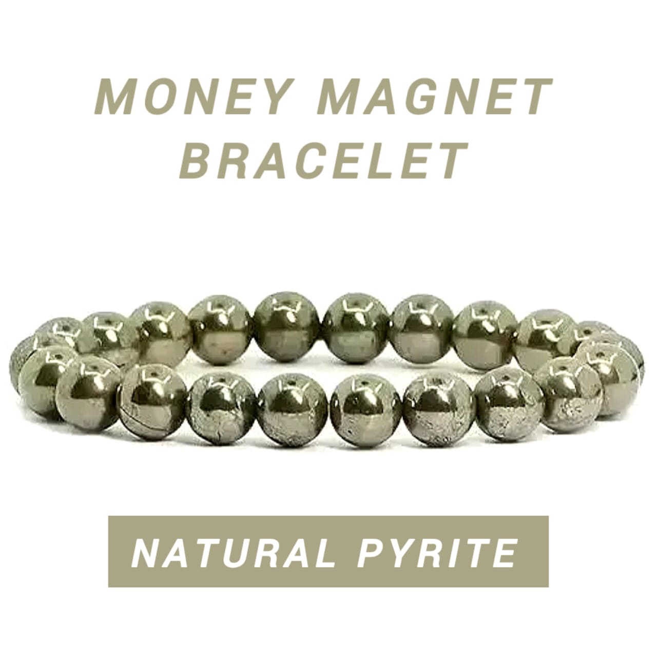 Money Magnet Bracelet for Men & Women – Natural Pyrite Crystal Stone for Wealth, Success & Positive Energy | Attracts Money, Luck & Prosperity | Stretchable Healing Bracelet - Image 2