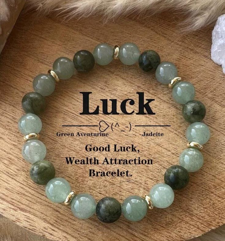 Green Aventurine & Jadeite “Luck & Wealth” Bracelet