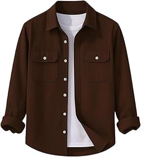 DEELMO Men’s Stylish Cotton Blend Casual Shirt