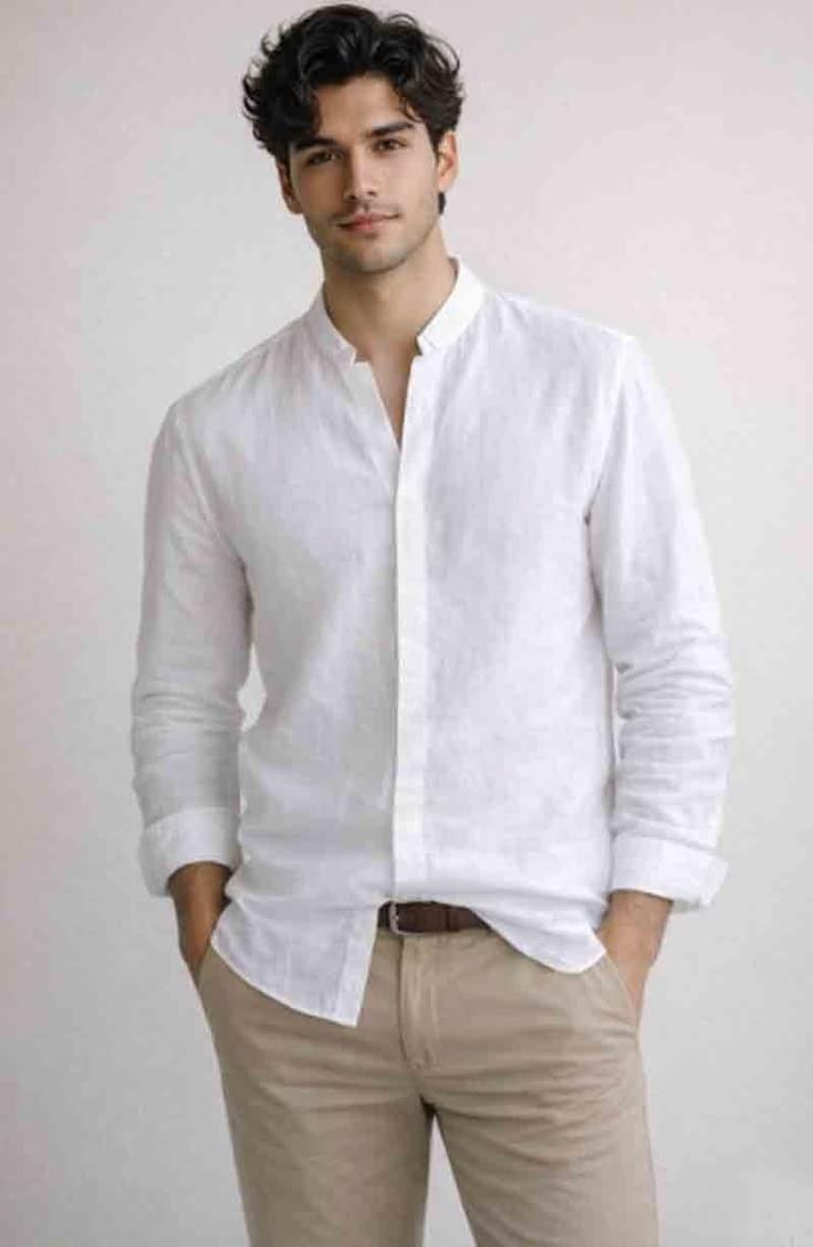 DEELMO Men’s Stylish Cotton Blend Casual Shirt - Image 2